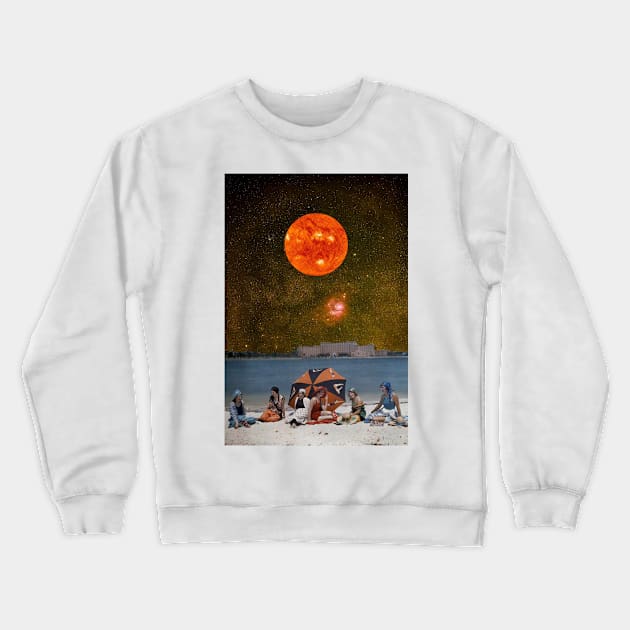 On a faraway beach... Crewneck Sweatshirt by montagealabira